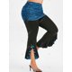 thumbnail image 2 of Cráneo de Halloween Imprimir volantes del tamaño extra grande Pantalones acampanados Rosegal Pantalones de talla grande, 2 of 5