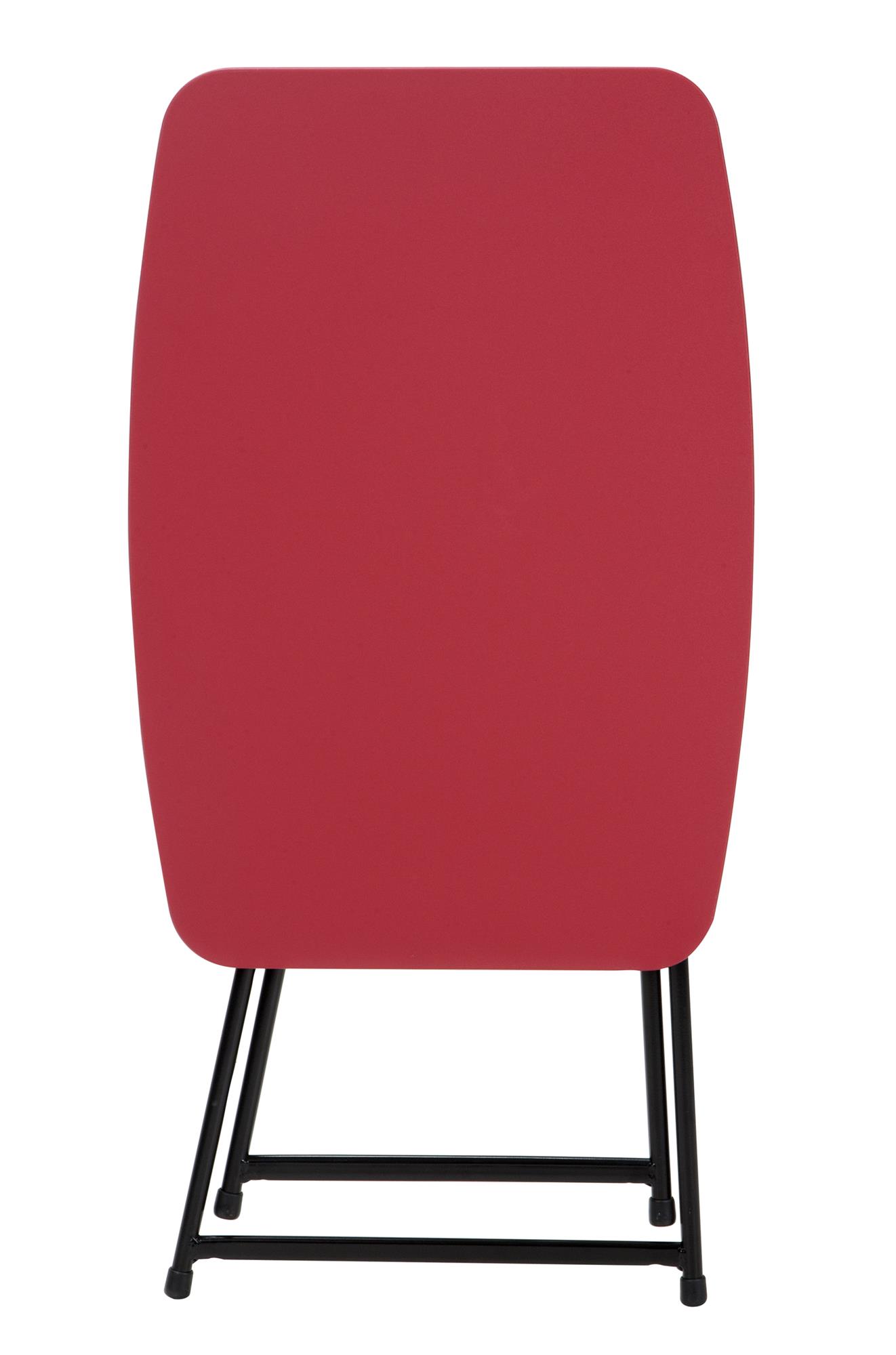 18" x 26" Indoor Outdoor Adjustable Height Personal Folding Table, Red, 2-pack