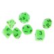 thumbnail image 1 of Juego de 7 dados digitales The Dark D8 D10 D20 para accesorios DND, color verde, 1 of 7