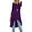 Purple, variant on Weardear Women's Tunic Tops Flowy High Low Blouse 3/4 Sleeve Button V Neck Long Shirt Dress Loose Tee