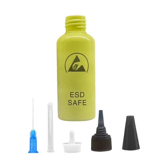 Yokua Plastic Solvent Bottle Leak Proof Needle Bottle 65ml ESD Dispenser for Glues