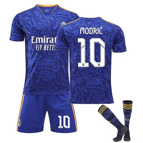 Real Madrid Borta Kungliga Fotbollsdräkter Fotbollströja T-shirt 22/23 Vuxna barn - on stock 10 Modric 2XL