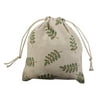 Leaf Pattern Home Travel Protable Sundries Storage Wedding Candy Gift Pouch String Drawstring Bag Medium