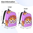 thumbnail image 4 of Daiia Corgi In Sushi Roll Vintage Canvas Backpack for Men and Women ,Hiking Backpack,Travel Laptop Bag for School,Large Capacity Backpack, 4 of 8