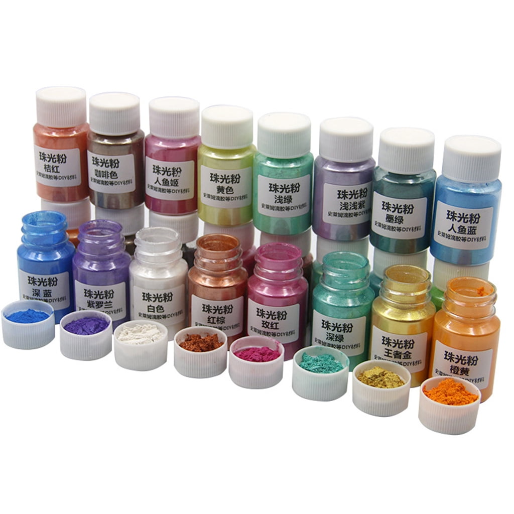 ZPAQI 40 Colors Cosmetic Grade Pearlescent Natural Mica Mineral Powder Epoxy Resin Dye