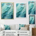 thumbnail image 4 of Designart "Swirling Serenity In Aqua Blue And White I" Abstract Spirals Picture Framed Canvas Wall Art, 4 of 5