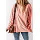 thumbnail image 4 of ABPHQTO Top de manga larga de patchwork de color liso rosa para mujer, 4 of 5