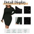 thumbnail image 5 of SIEANE Women's Plus-Size Elegant Autumn/Winter Long Sleeve Round Neck Rib Knit MIDI Dress 1X-4X, 5 of 7
