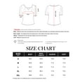 thumbnail image 2 of Hibeli Hawaiian Shirts for Women Puff Short Sleeves Tropical Print Top Vacation Outfits, 2 of 7