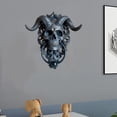 thumbnail image 4 of Figura de calavera de oveja para colgar en la pared, decoración gótica macabra de ovejas Grande, 4 of 9