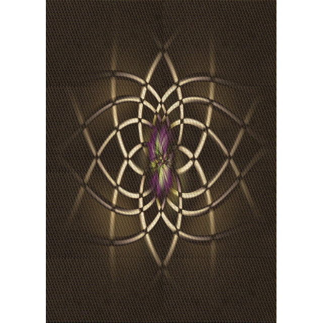 Ahgly Tapis Rectangulaire Lavable en Machine Intérieur Transitionnel Rouge Brun, 7 Pieds x 10 Pieds
