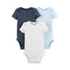 Child of Mine by Carter's Basic Short Sleeve Bodysuits, 3 Pack, Preemie-3/6 Months