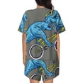 thumbnail image 6 of Sigee Fun Riding Dinosaur for Sleepwear Casual Pjs with Pockets Women's Pajamas Sets Shorts 2 Piece Short Sleeve Lounge Sets Small, 6 of 9