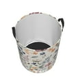 thumbnail image 3 of Balery Watercolor Floral Round Laundry Basket with Handles Waterproof Freestanding Laundry Hamper for Clothes Toys in the Dorm and Family-Medium, 3 of 8
