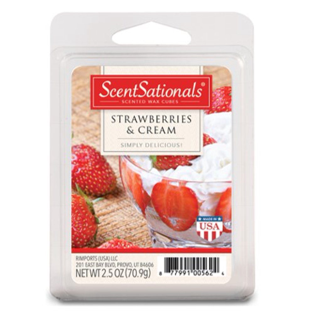 Strawberries & Cream Scented Wax Melts, ScentSationals, 2.5 oz