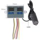 thumbnail image 3 of Termostato, Controlador de Temperatura de Salida de Humedad Digital Termostato de Refrigeración Doméstica Humidistato 10A Termómetro de Control Directo Higrómetro (DC 12V) JFHHH pequeña, 3 of 5