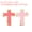 Peach Red, Pink, variant on Uxcell Iron Sew on Cross Patches, Gold Border Embroidery Cross Patches for Clothing, Hats, Jean, DIY Projects White