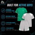thumbnail image 5 of RBX Boys Athletic Outfit Lightweight Breathable Active Shirts and Basketball Shorts 3 Piece Set, 5 of 7
