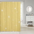 thumbnail image 2 of Manfei Modern Stars Shower Curtain 72Wx78L,Sprinkle Print Bath Curtain,White Yellow, 2 of 5