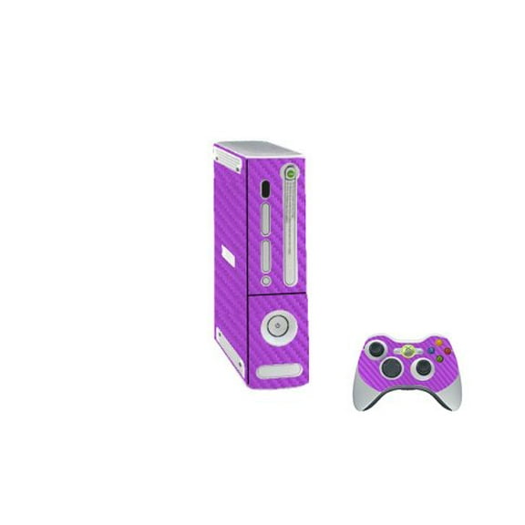 Microsoft Xbox 360 Original PURPLE CARBON FIBER Console Skin