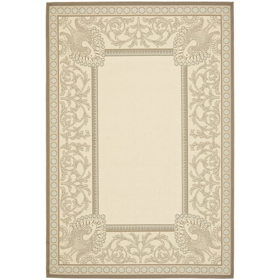 Safavieh Courtyard Theodore Oriental Indoor/Outdoor Area Rug, Beige/Dark Beige, 5'3" x 7'7"