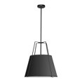 thumbnail image 1 of Dainolite Trapezoid 1-Light 100W Contemporary Fabric Pendant in Black, 1 of 2