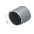 thumbnail image 3 of 20Pcs Rubber End Caps 25mm(1") Vinyl Round Tube Bolt Cap Cover Screw Thread Protectors Grey, 3 of 5