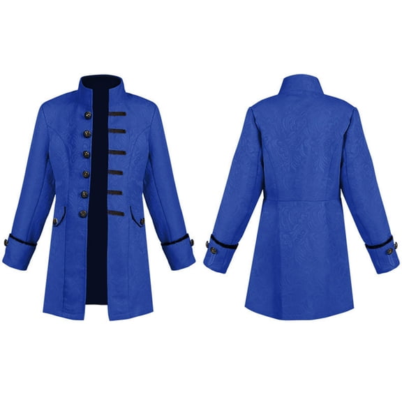 Odeerbi Kids Boys Renaissance Medieval Coat Stand Collar Halloween Victorian Jacket for Stage Performance