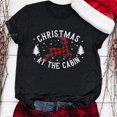thumbnail image 2 of Gibobby Camisas de Navidad para mujer Navidad Casual Impresión Manga Corta Cuello Redondo Suelta Camiseta Blusa Tops(Negro,CH), 2 of 5