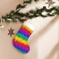 thumbnail image 7 of Rateoe Bright Rainbow Print Christmas Stockings,18 Inch Large Christmas Stockings Decoration Ornaments for Holiday Home Fireplace Indoors, 7 of 7