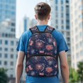 thumbnail image 6 of POLERO 17 Inch Backpack for Girls, Polyester Large Capacity Lightweight School Backpack, Patriotic Fireworks & American Flag Print, 6 of 10
