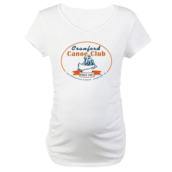 CafePress - Cranford Canoe Club Maternity T Shirt - Cotton Maternity T-shirt, Cute & Funny Pregnancy Tee