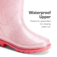 thumbnail image 3 of Botas de lluvia impermeables con brillo DREAM PAIRS para niños, talla 11, 3 of 5