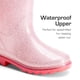 thumbnail image 3 of Botas de lluvia impermeables con brillo DREAM PAIRS para niños, talla 11, 3 of 5