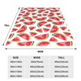 Noikeo Hand Drawn Watermelon Pattern Fleece Throw Blanket,Fleece Throw