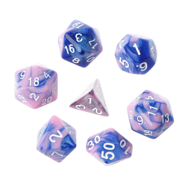 7pcs/Set Acrylic Polyhedral D4-D20 Dice For TRPG Board Game Entertainment Toy 