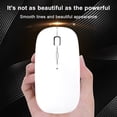 thumbnail image 2 of Version Double Mode Souris Sans Fil 2.4G, Mini Souris Optique Silencieuse Sans Fil Ultra Fine 1600 DPI pour Notebook, PC, Ordinateur Portable, Macbook-Blanc, 2 of 8