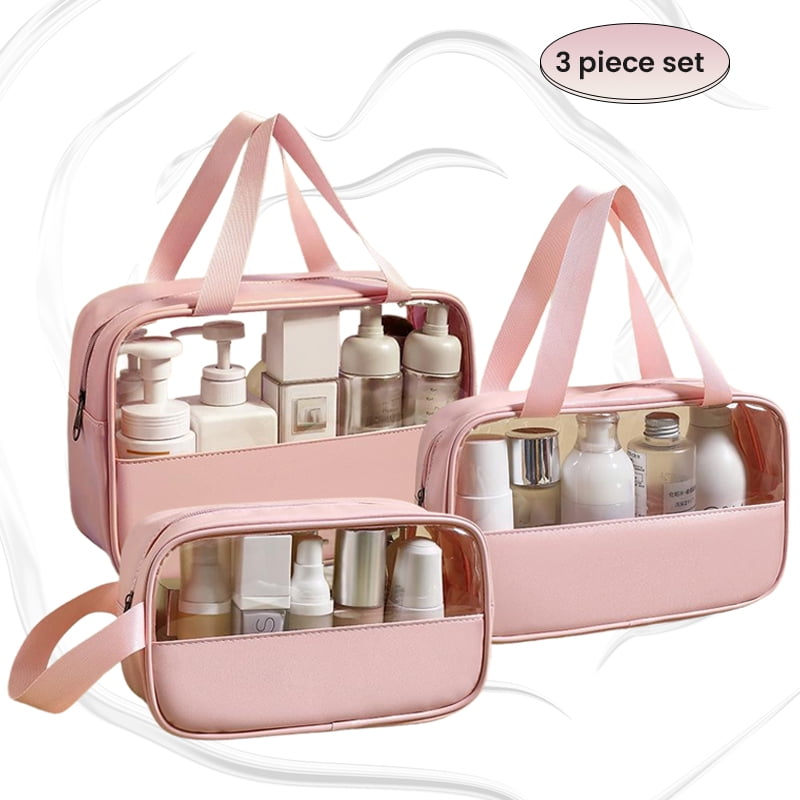 3Pcs Toiletry Bag Travel Bag, Water-resistant Makeup Cosmetic Bag ...
