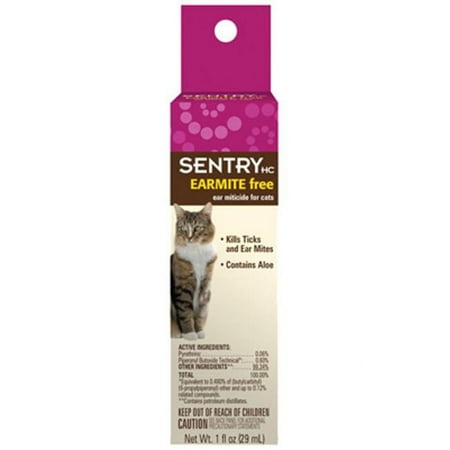 UPC: 0073091021032 | SENTRY HC EARMITEfree Ear Miticide for Cats 1 oz