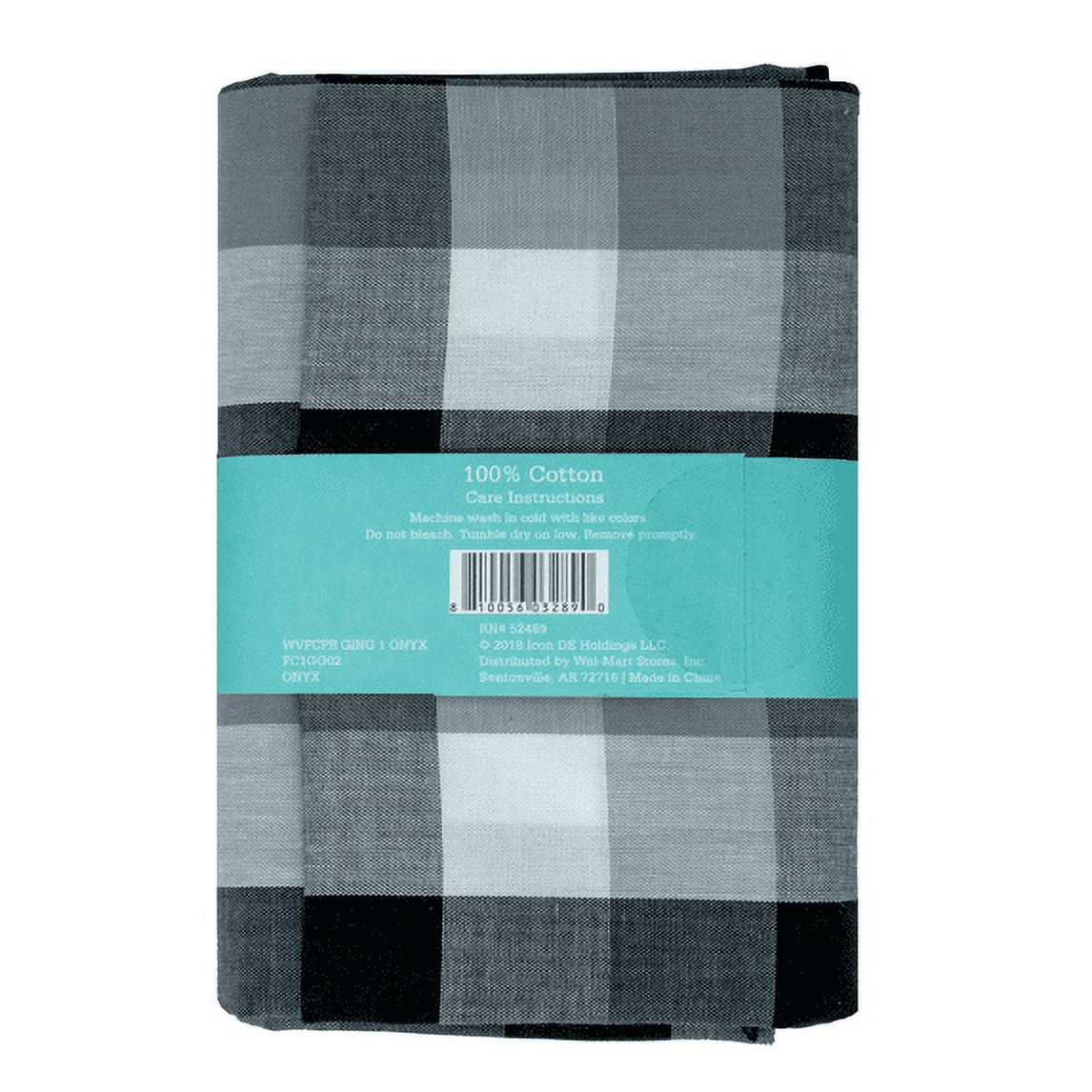 Waverly Inspirations 100% Cotton 44" Wide x 1 Yard Pre-cut 1" Gingham Onyx Color Sewing & Crafting Fabric, 1 Each