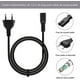 thumbnail image 3 of Cable de alimentación de 2 clavijas y cargador de 1,5 m para Microsoft Surface Go/computadora portátil/libro, Surface Pro 1/2/3/4/5/6/7/x, HP Envy, Canon Pixma, 3 of 5