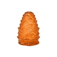 thumbnail image 2 of MYUNNIL Pinecone Shaped Glass Vase, 6" Conical Transparent Embossed Glass Flower Vase, Fall Farmhouse Floral Accessory for Home Mantel Table Office Shelf Decor, Orange, 2 of 7