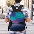 thumbnail image 2 of Gaeub Night At Lake Aurora Print Unisex Backpacks, College Bookbag,Daypack with Padded 15" Laptop Sleeve,for School, Work, and Travel, 2 of 2