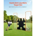 thumbnail image 2 of VEVOR 12x9 ft 3-IN-1 Lacrosse Goal Net with Backstop and Target Rebounder Equipment, 2 of 9