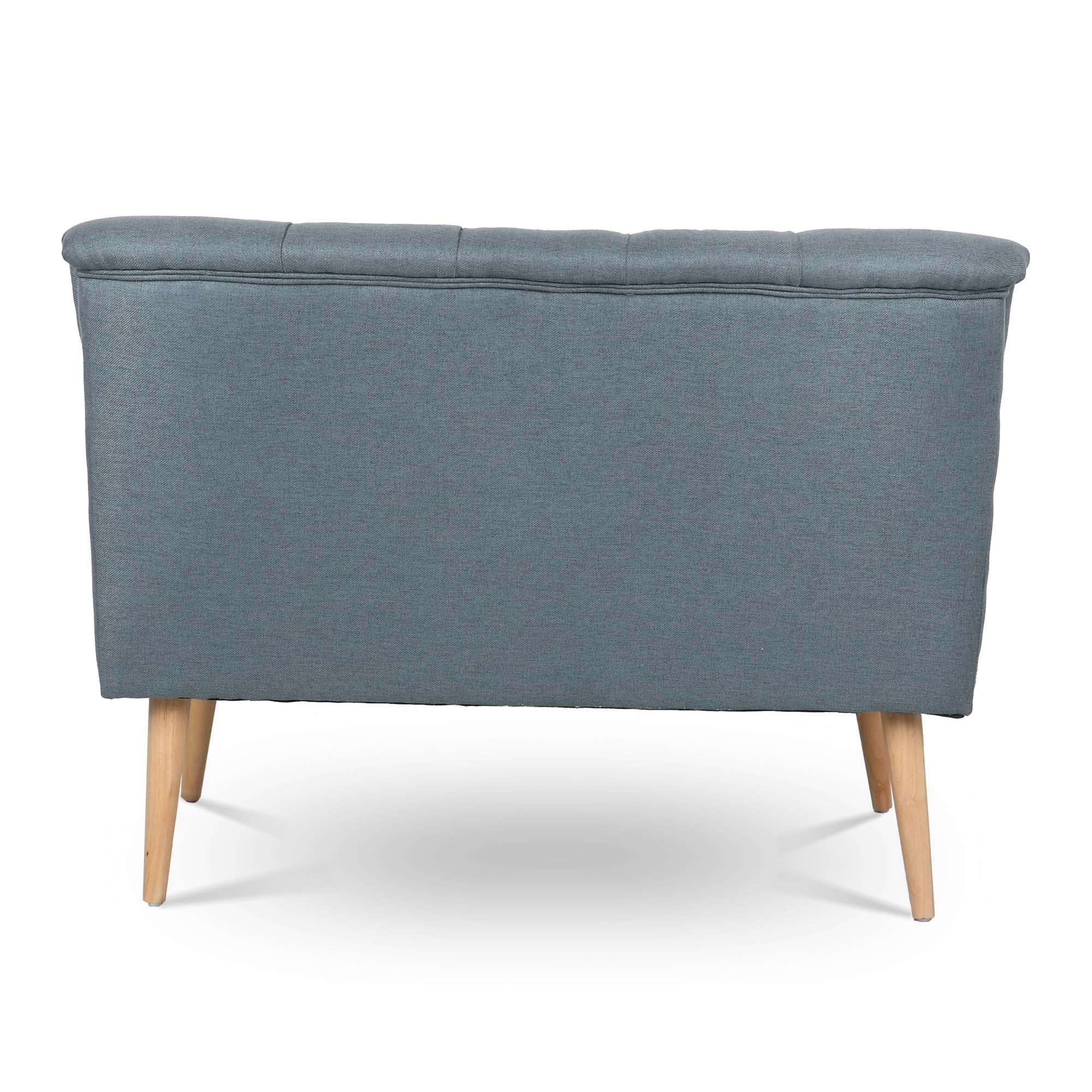 Kadyn 35'' Armless Loveseat Sofa, 2-seat Love Fabric Sofa for Living Room, Mid-Century Upholstered Fabric Double Sofa with Birch Leg, Green Kadyn 35'' Armless Loveseat Sofa, 2-seat Love Fabric Sofa for Living Room, Mid-Century Upholstered Fabric Double Sofa with Birch Leg, Green