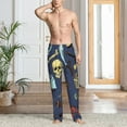 thumbnail image 5 of Men's Pajama Pants Comfy Sleep Lounge Bottoms Pockets, Pirates Skull Map Treasure Vintage, 5 of 5