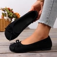 thumbnail image 5 of SuTry Women's Round Toe Flats Bow Detail Slip On Soft Comfortable Casual Walking Shoes(41), 5 of 9