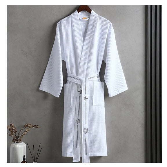 Spa Bathrobe Unisex,hotel Bathrobes For Women Waffle, Men Hotel Robe,Couple's Robe 100% Cotton