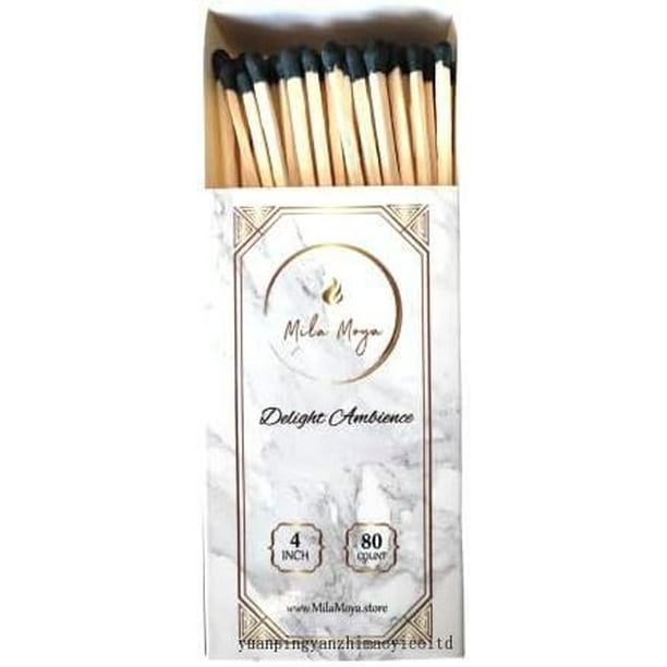 Decorative Wooden Matches 4In/10Cm 80 Count Long Matches For