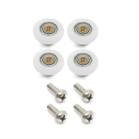 

GLFILL 4/8Pcs Old-Fashioned Shower Room Pulley Bathroom Glass Door Single Wheel 19Mm